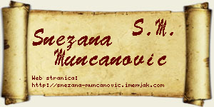 Snežana Munćanović vizit kartica